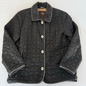 Coach | Quilted Barn Jacket | Signature C Logo | Turnlock Closure | Black | Wome